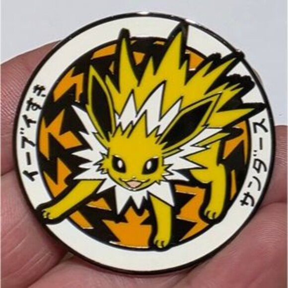 Pokemon Jolteon Enamel Pin Electric Type Eevee Evolution Kawaii Collectible pin - Picture 2 of 3